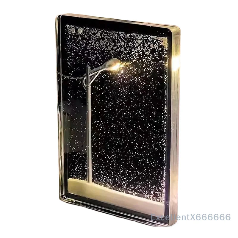 Świecąca Lampka Nocna z Motywem Śnieżnego Krajobrazu